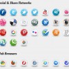 Social and Services icon set